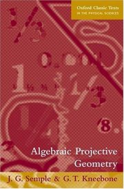 Couverture : Algebraic projective geometry