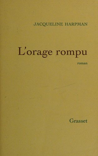 Couverture : L'orage rompu