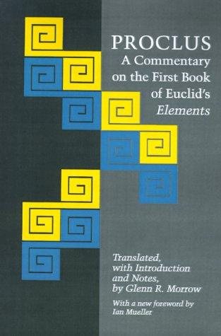 Couverture : A commentary on the first book of Euclid's Elements
