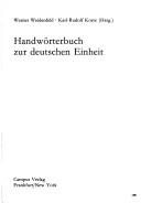 Couverture : Handwörterbuch zur deutschen Einheit
