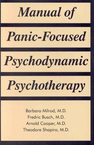 Couverture : Manual of panic-focused psychodynamic psychotherapy