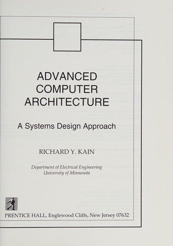 Couverture : Advanced Computer Architecture