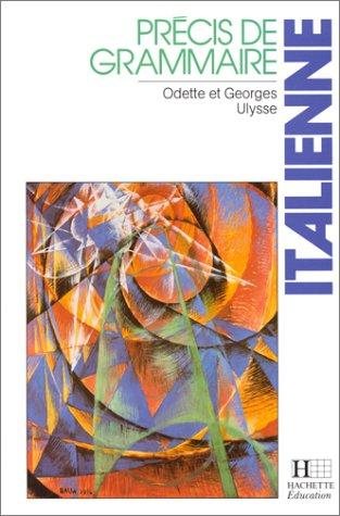 Couverture : Précis de grammaire italienne