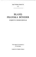 Couverture : Bland franska bönder
