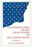 Couverture : Introduction to the Legal System of the United States