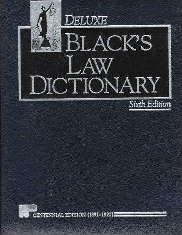 Couverture : BLACK'S LAW DICTIONARY