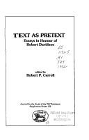 Couverture : Text as pretext
