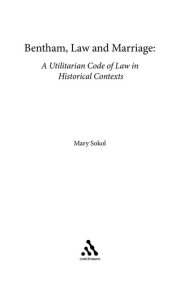 Couverture : Bentham, Law and Marriage