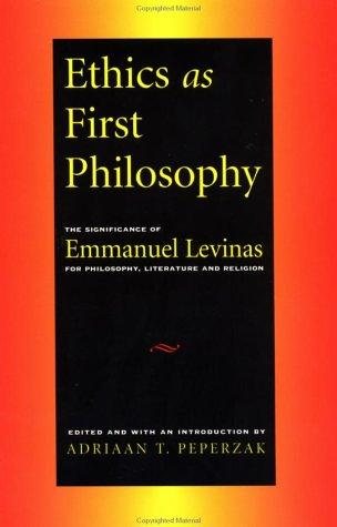 Couverture : Ethics as first philosophy