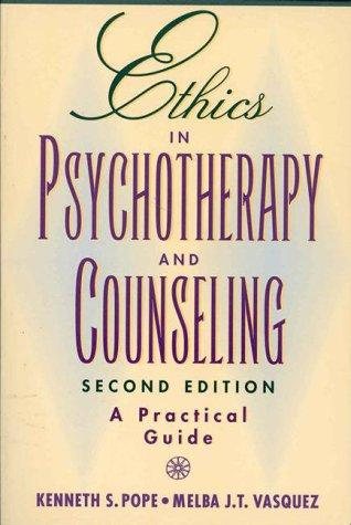 Couverture : Ethics in psychotherapy and counseling