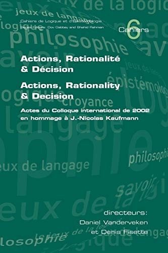 Couverture : Actions, rationality & decision