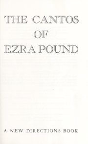 Couverture : The cantos of Ezra Pound