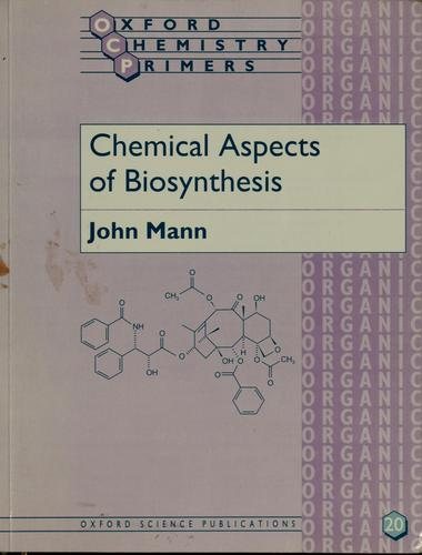 Couverture : Chemical aspects of biosynthesis