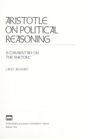 Couverture : Aristotle on political reasoning