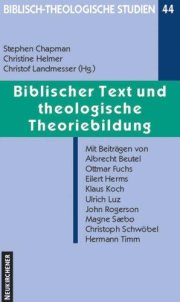 Couverture : Biblischer Text und theologische Theoriebildung