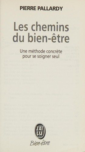 Couverture : Les chemins du bien-être
