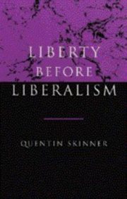 Couverture : Liberty before liberalism