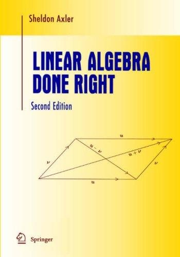 Couverture : Linear algebra done right