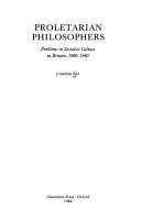 Couverture : Proletarian philosophers