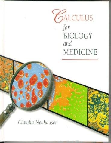 Couverture : Calculus for Biology and Medicine