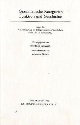 Couverture : Grammatische Kategorien