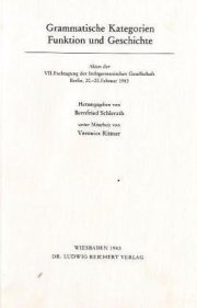Couverture : Grammatische Kategorien
