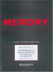 Couverture : Special issue on autobiographical memory
