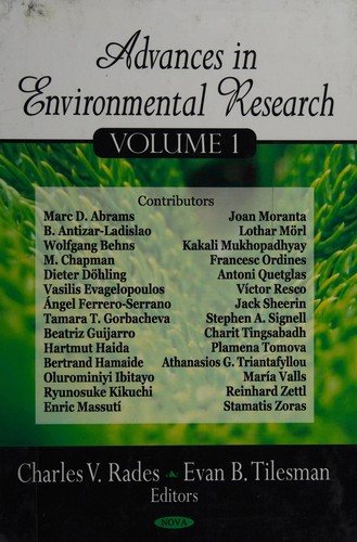 Couverture : Advances in environmental research