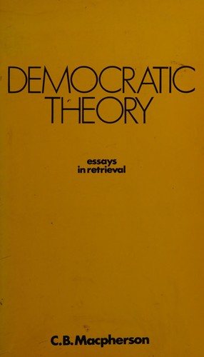 Couverture : Democratic theory