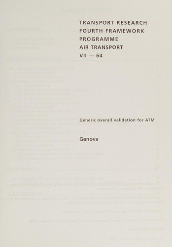 Couverture : Generic overall validation for ATM