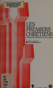 Couverture : Les Premiers chrétiens