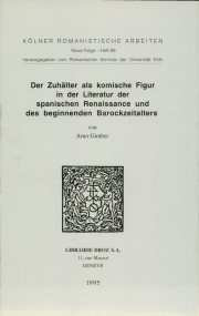 Couverture : Der Zuhälter als komische Figur in der Literatur der spanischen Renaissance und des beginnenden Barockzeitalters