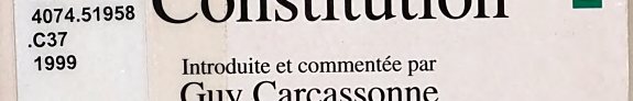 Couverture : La Constitution (3e éd.) introduite et commentée par Guy Carcassonne ; préf. de Georges Vedel