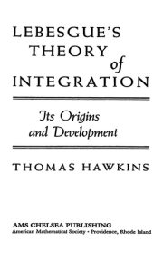 Couverture : Lebesgue's theory of integration