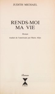 Couverture : Rends-moi ma vie