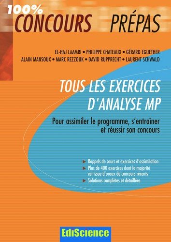 Couverture : Tous les exercices d'analyse MP