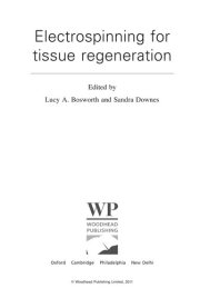 Couverture : Electrospinning for tissue regeneration