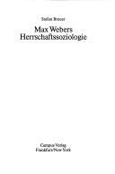Couverture : Max Webers Herrschaftssoziologie
