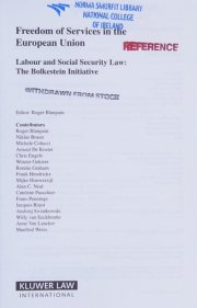 Couverture : Freedom of services in the European Union