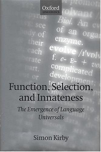 Couverture : Function, selection, and innateness