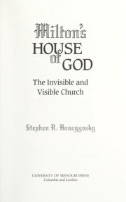 Couverture : Milton's house of God