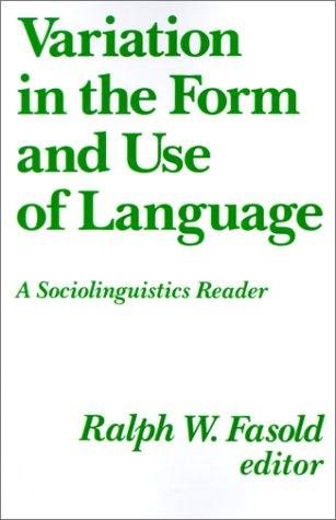 Couverture : Variation in the form and use of language