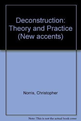 Couverture : Deconstruction, theory and practice
