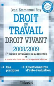 Couverture : Droit du travail (17e éd. [actualisée et augmentée, à jour de la loi d'août 2008 sur la négociation collective]) Jean-Emmanuel Ray,...