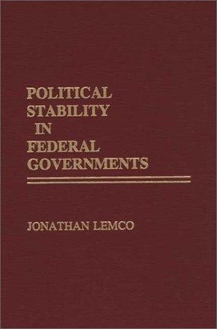 Couverture : Political stability in federal governments