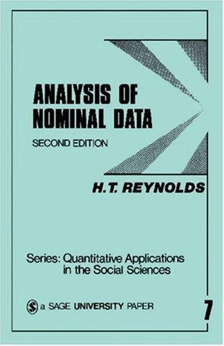 Couverture : Analysis of nominal data