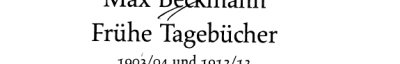 Couverture : Frühe Tagebücher, 1903/04 und 1912/13