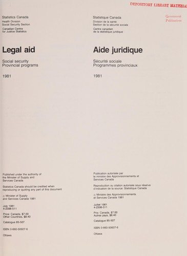 Couverture : Legal aid