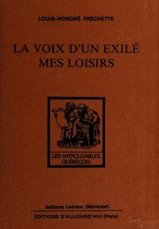 Couverture : La voix d'un exilé ; Mes loisirs