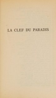 Couverture : La clef du paradis